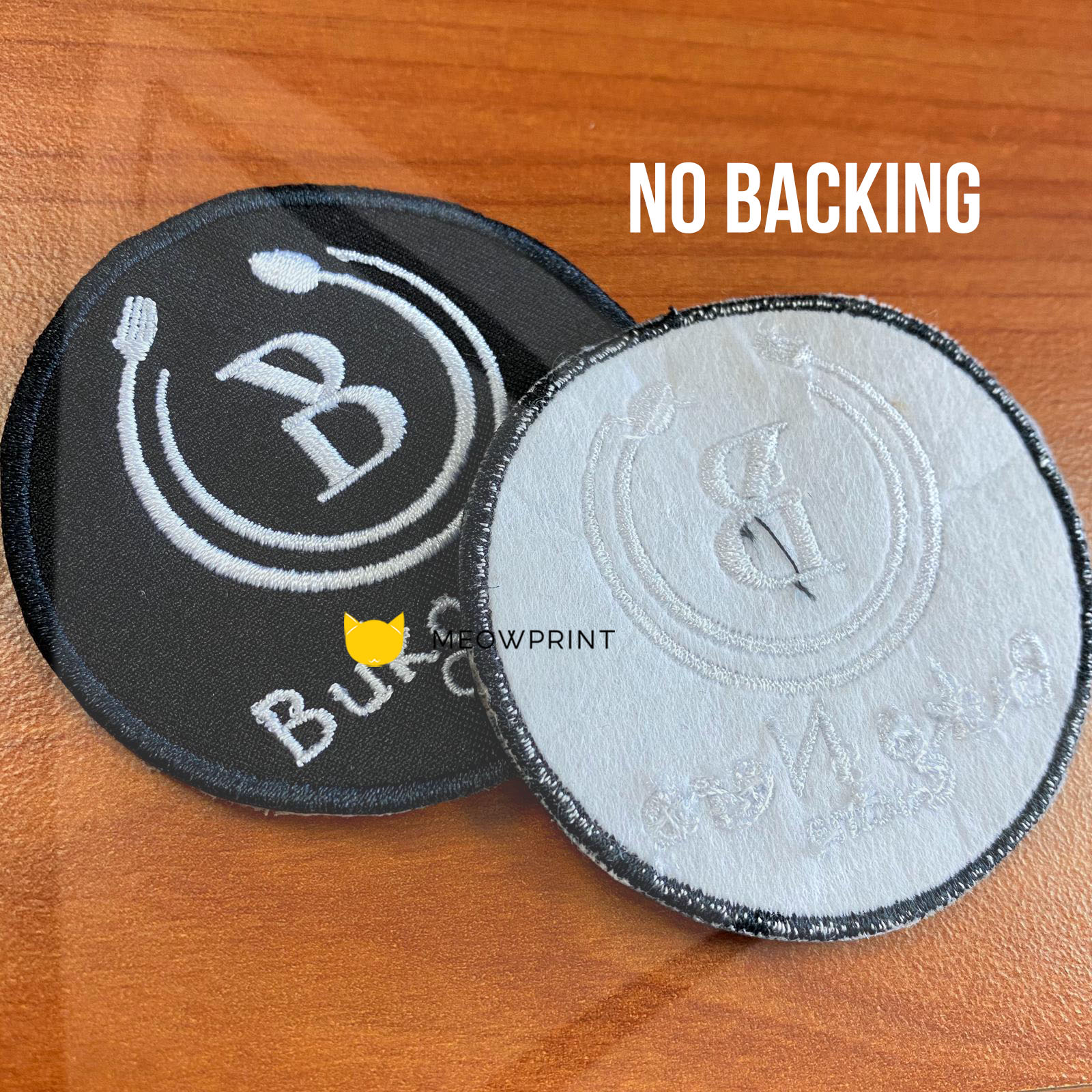 custom embroidery patch no backing meowprint 2020