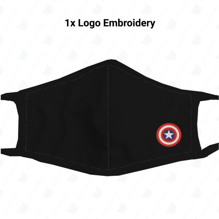Fitted Reusable Fabric Face Mask (1 logo embroidery option) thumbnail