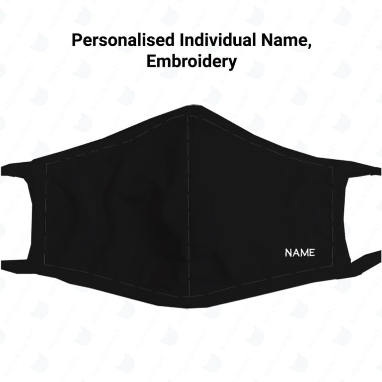 Fitted Reusable Fabric Face Mask (individual name embroidery option) thumbnail