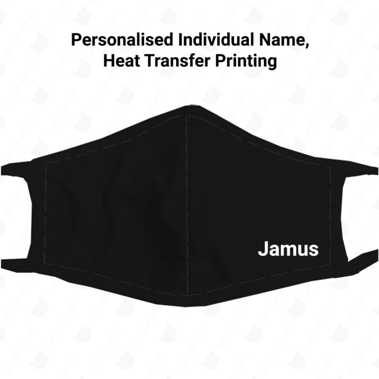 Fitted Reusable Fabric Face Mask (individual name heat transfer option) thumbnail