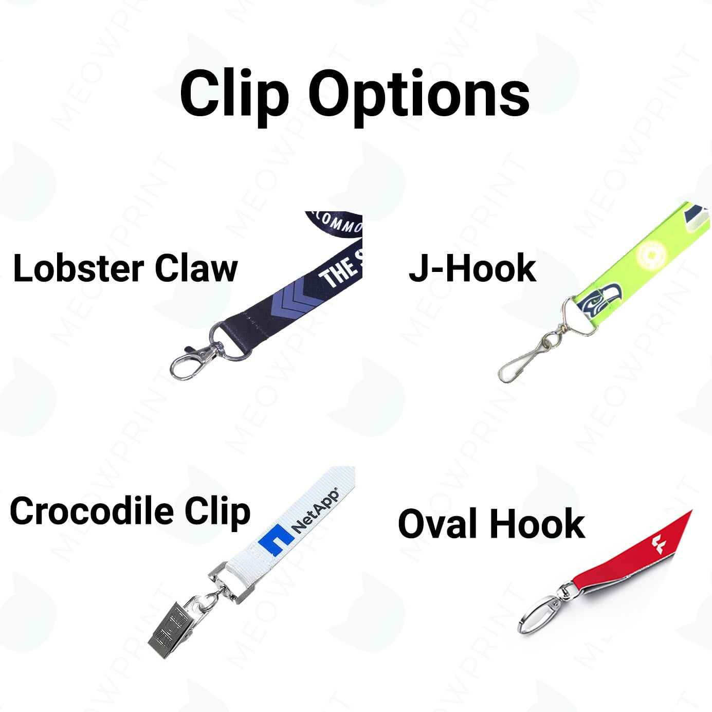 Full Color Sublimation Print Lanyard all clip options