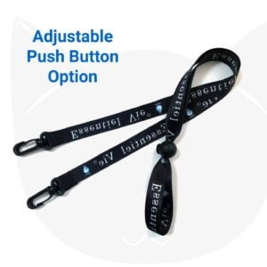 Full Color Sublimation Print Mask Lanyard model 2 push button